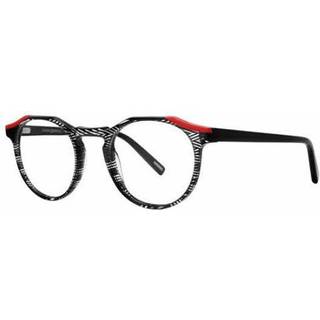 Jhane Barnes Tessellate Black 48 Briller Mænd Hvid - Red - 48mm