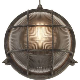 Porto skotlampe, rundt, sort-sølv