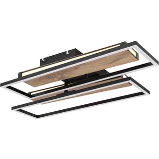 Colli LED-loftslampe, bredde 52 cm, mørkt træ, træ