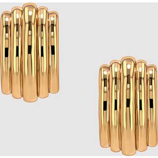 Chunky Ribbed Earrings - Gold One