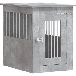 hundebur 45x62x59 cm konstrueret træ betongrå