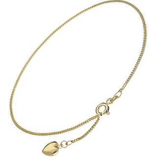 trendor 15291 Fußkettchen Gold 333 Fußkette mit Herz-Anhänger