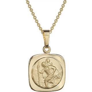 trendor 41874 Christophorus Anhänger Gold 333 / 8K mit vergoldeter Silberkette