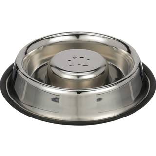 Neater Pet Brands Rustfrit st?l Slow Feed Bowl - Non -Tip & Non -Skid - Stop Dund Food Gulping Bloat ford?jelsesbesv?r og hurtig spisning (store