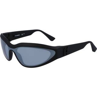 Karl Lagerfeld Unisex KL6128S 002 Solbriller Injiceret Sort Sølv Maske Normal Normal