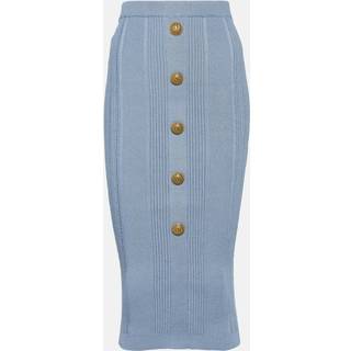 Balmain Knitted pencil skirt - blue - M