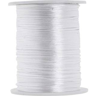 Mandala h?ndv?rk satin rattail ledning streng fra nylon til kinesisk knude makram trim smykker, der laver hvid 1 mm