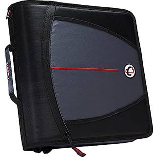 Case -it the Mighty Zip Tab Zipper Binder - 3 tommer O -ringe - 5 Farve Tab Expanding File -mappe - Flere lommer - 600 arkkapacitet - leveres med