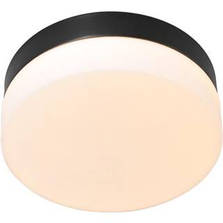 Loftlampe Ikaro sort, Ø 18 cm, metal, plast