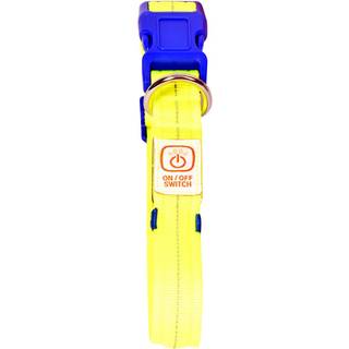 Flash LED halsbånd usb nylon 50-70cm x 2,5 cm.
