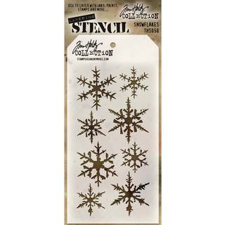 Stampere Anonym Tim Holtz Layered Stencil 4.125 """" X8.5 """" Snowflakes