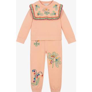 Stella McCartney Kids Embroidered sweatshirt and sweatpants set - pink - Y 12