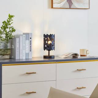 Bordlampe Aeloria Lucande, Sort, Stue/spisestue, Metal, Moderne