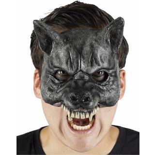 Schwarzer Werwolf Halbmaske