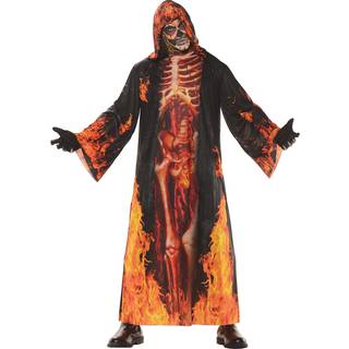 Flammen Skelett Robe
