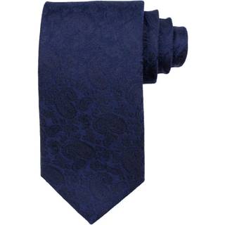 Amanda Christensen Silk Tonal Paisley Tie 8 cm Navy