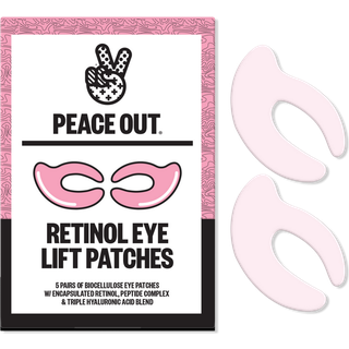 Peace Out Skincare - Retinol Eye Lift Patches - Biocellulos Eye Patches - Retinol Eye Lift Patches - For Women