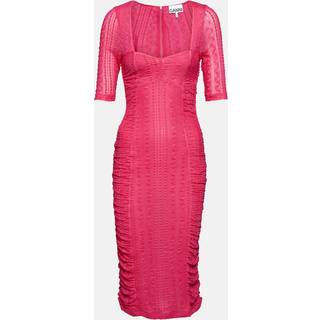 Ganni Lace midi dress - pink - M-L