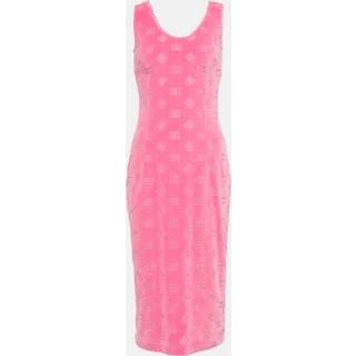 Dolce&Gabbana DG jacquard cotton jersey midi dress - pink - XXS