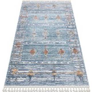 Tæppe BELLE BF13C moderne blå / beige kvaster 160x220 cm