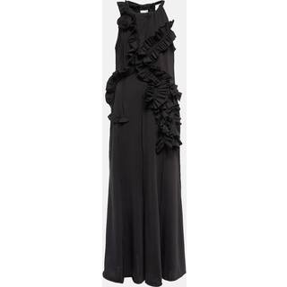 Dries Van Noten Ruffle-trimmed cotton jersey maxi dress - black - L