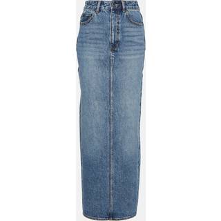 Self-Portrait High-rise denim maxi skirt - blue - XXXS