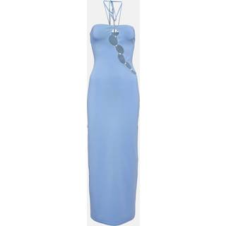 SIR Salvador beaded halterneck maxi dress - blue - M