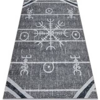 ANTIKA tæppe 118 tek, moderne aztec, vaskbart - grå 120x170 cm