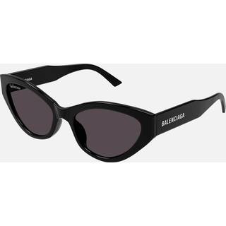 Balenciaga Kvinde BB0306S 001 Solbriller Acetat Sort Grå Cat Eye