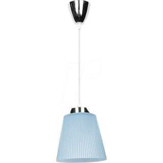 7W Loftslampe - 4000K, krom hus, blå skærm - Kulør : Neutral
