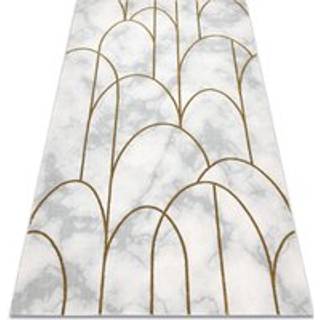 Tæppe EMERALD eksklusiv 1016 glamour, stilfuld art deco, marmor fløde / guld 140x190 cm