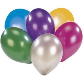 100 stk. Latexballoner metallic mix 12" - Professionel kvalitet til fest og dekoration