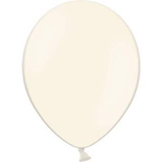 100 stk. Latexballoner creme 10" - Perfekt til festdekoration og heliumbrug