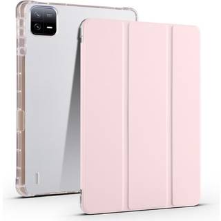 SKALO Xiaomi Pad 6 Trifold Etui med gennemsigtig bagside - Pink