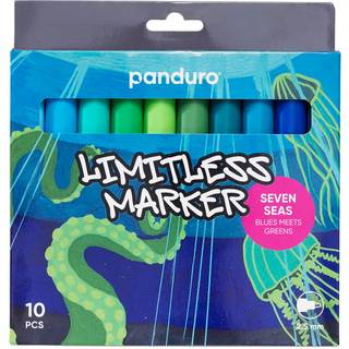 Limitless Markers Seven Seas Set 10 – akrylpenne i havets nuancer af blåt & grønt