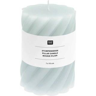 Stumpenkerze Spirale - Mint