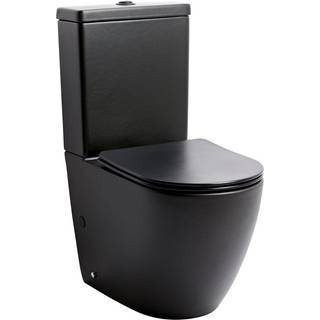 Lavabo Studio gulvstående toilet med slim toiletsæde, Sort