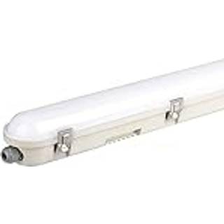 36W LED WP Lampe - 120cm, Samsung Chip, Nød-Kit, Mælkeagtig Dæksel, SS Klips, 6500K - Kulør : Kold