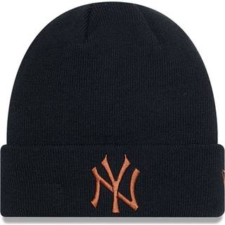 New Era New York Yankees League Essential Cuff Knit Beanie Hat Black, OneSize