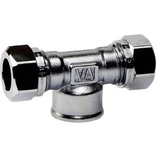 Vatette FG037675420 T-stykke 90°, forkromet, indvendigt gevind, midter, 15 mm