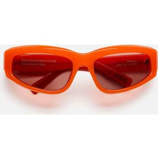 Retrosuperfuture Unisex MXC Motore Juice Solbriller Acetat Orange Brun Wraparound Normal