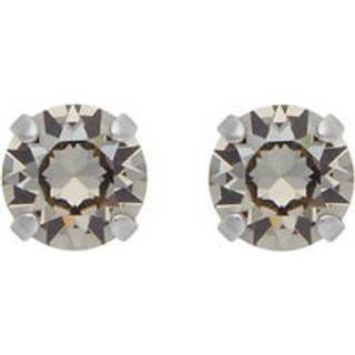 Classic stud øreringe greige rhodium