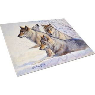 Caroline's Treasures FMF0007LCB Wolves af Mollie Field Glass Cutting Board Stor dekorativt tempereret glas Køkkenskæring og serveringsplade Stor