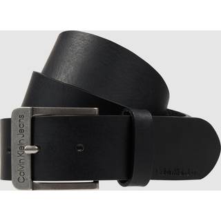 Leather Belt - Calvin Klein - Black - Men - 100 cm - Black - 100 cm