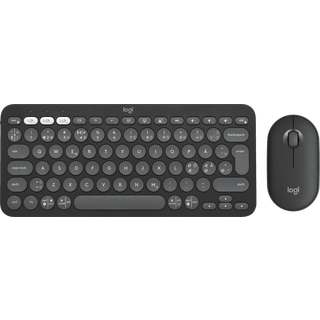 Logitech Pebble 2 Combo Wireless Keyboard/Mouse - Tonal Graphite - Tastatur & Mus sæt - Nordisk - Sort