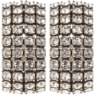 Balenciaga Glam crystal-embellished ear cuffs - silver - One Size