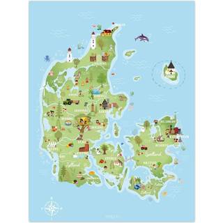 Danmarkskort 50x70cm