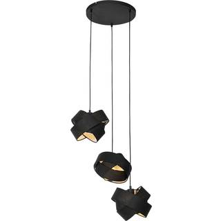 Moderne pendellampe sort 3-lys - Cloth