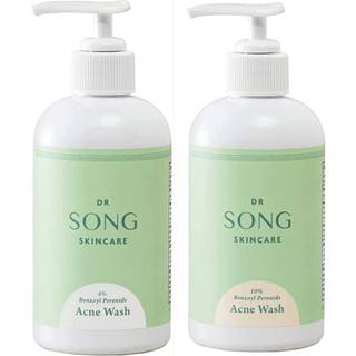 Dr Song 4% + 10% benzoylperoxid vask introduktionskit med hyaluronsyre til akne – ansigt og krop