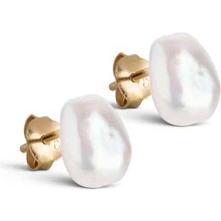 Enamel Baroque Pearl Øreringe 18 kt. Forgyldt Sølv E304G - Dame - 925 Sterling Silver